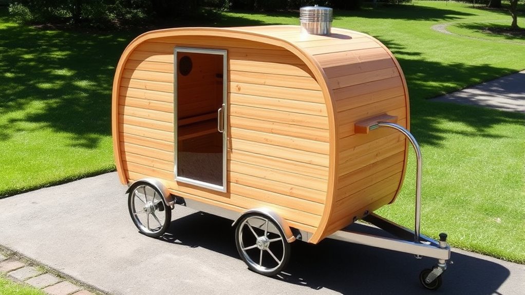 portable mobile sauna construction