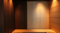 sauna ambiance with finishes