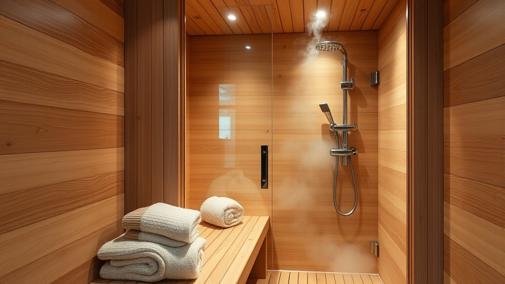 sauna and shower combo