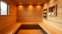 sauna changing room storage