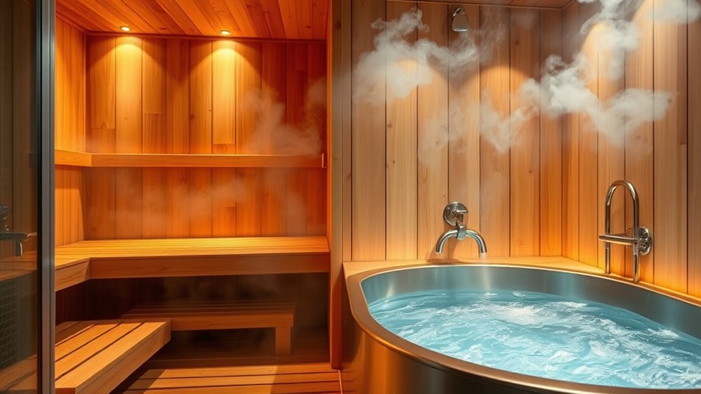 sauna cold plunge cycles