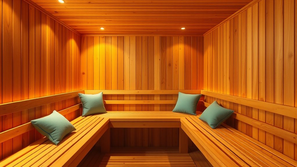 sauna color palette selection