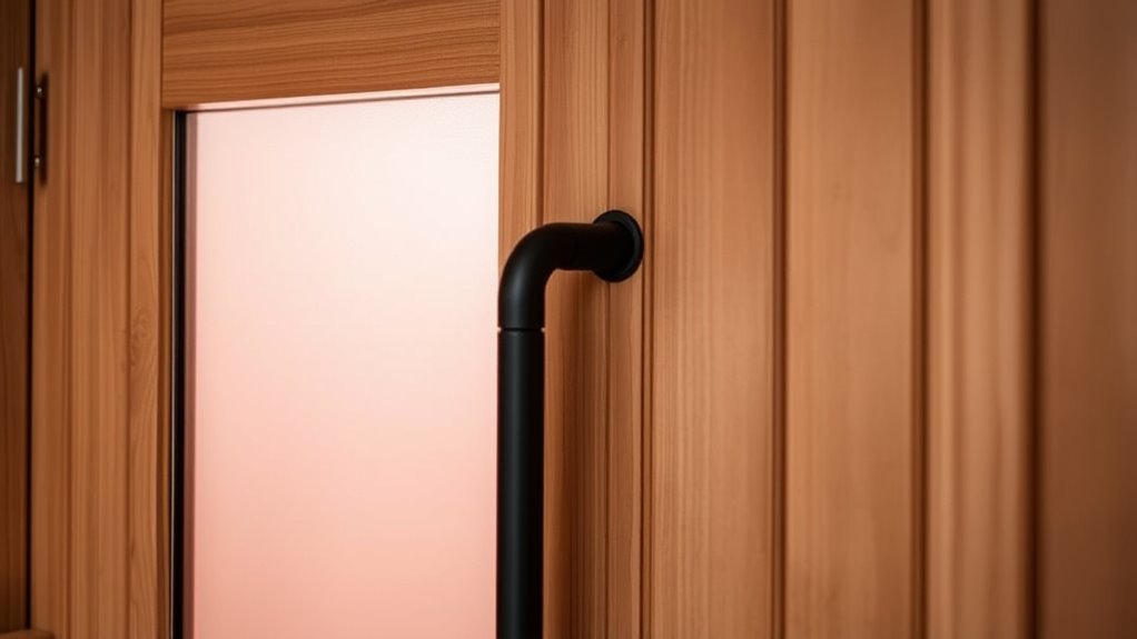 sauna door safety features