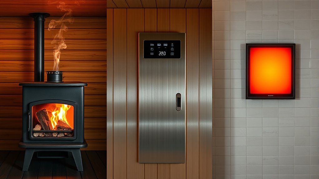 sauna heater comparison types