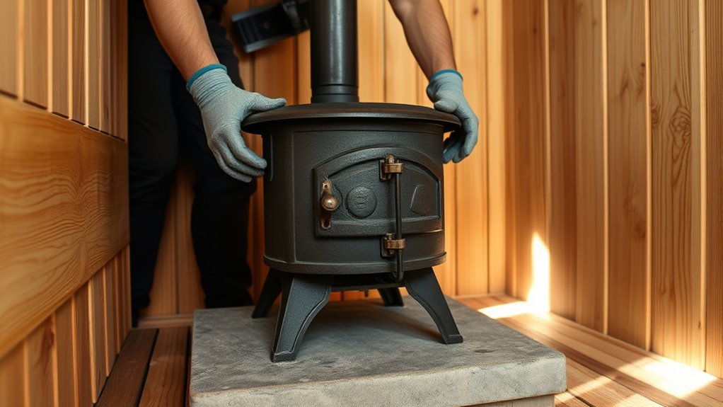 sauna stove installation tips