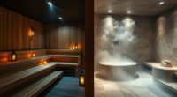 sauna versus steam room