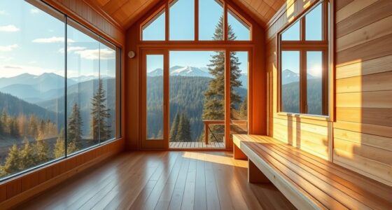 sauna with panoramic windows