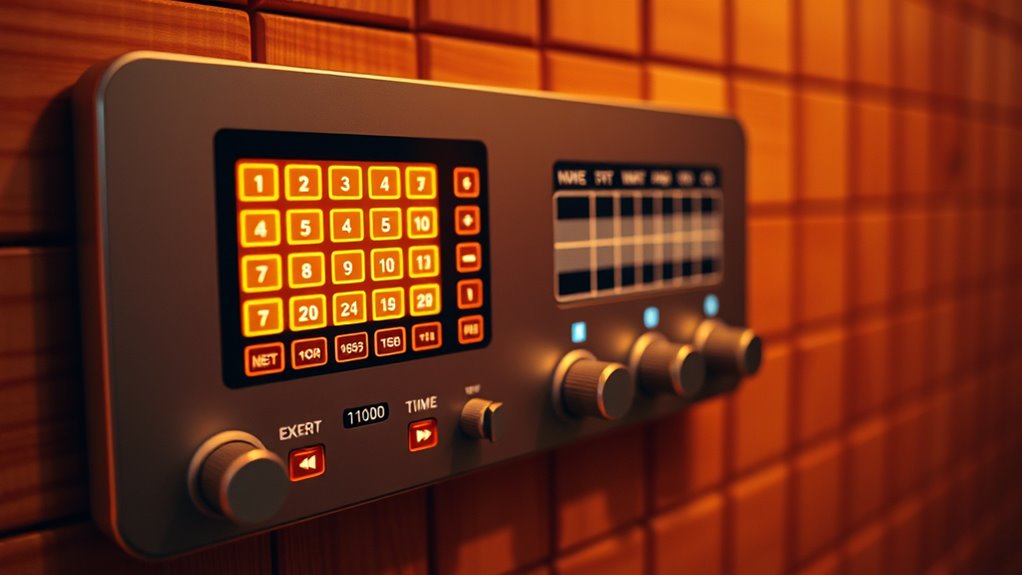 schedule sauna temperature programming