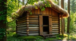 thatched roof sauna construction