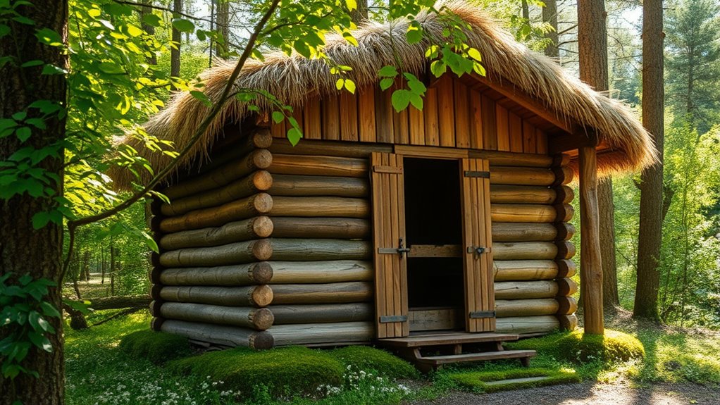 thatched roof sauna construction
