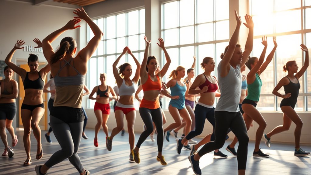 warm up with breathing stretches