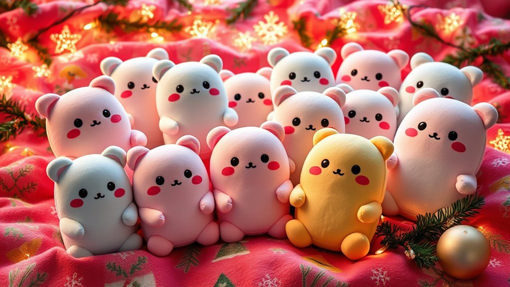 choosing festive cozy squishmallows