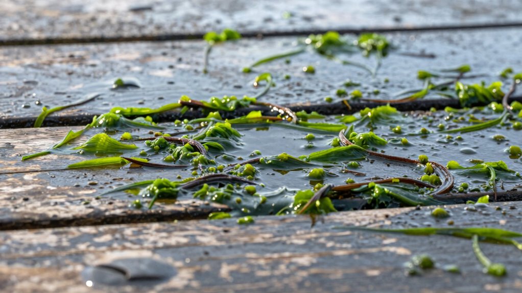 algae and bacteria cause slipperiness