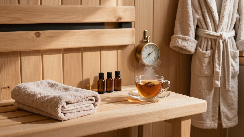 consistent relaxing sauna routine