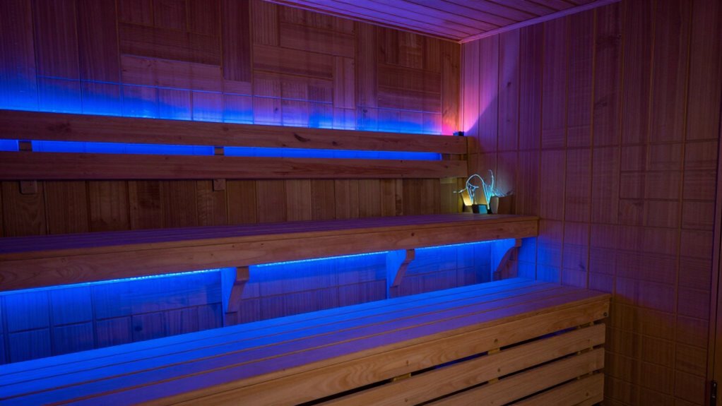 customizable relaxing sauna lighting