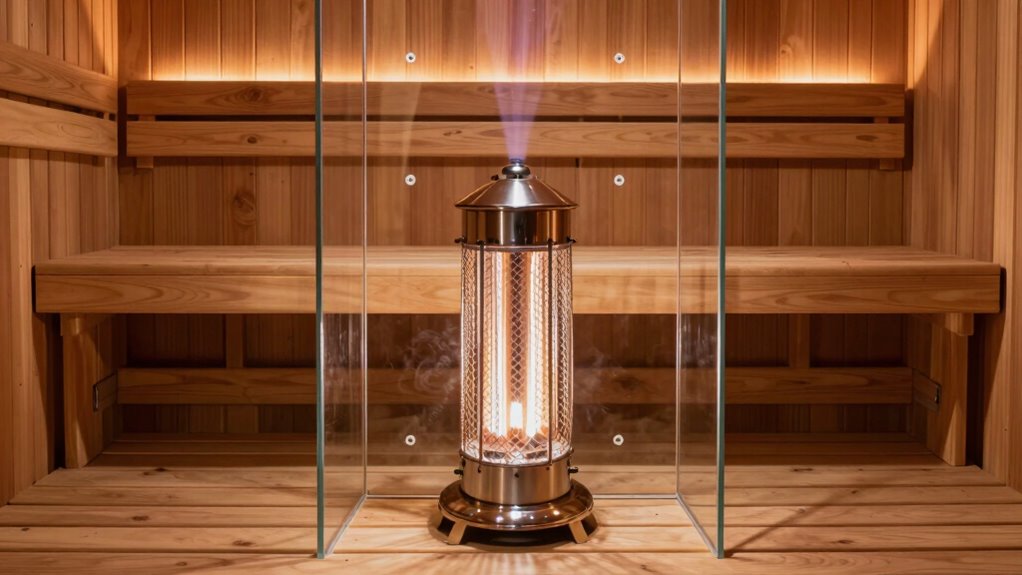 maintain safe sauna heater distance