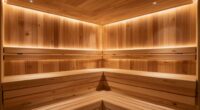 optimal sauna lighting placement