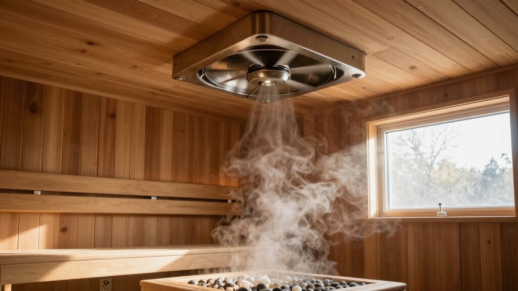 optimize sauna exhaust airflow
