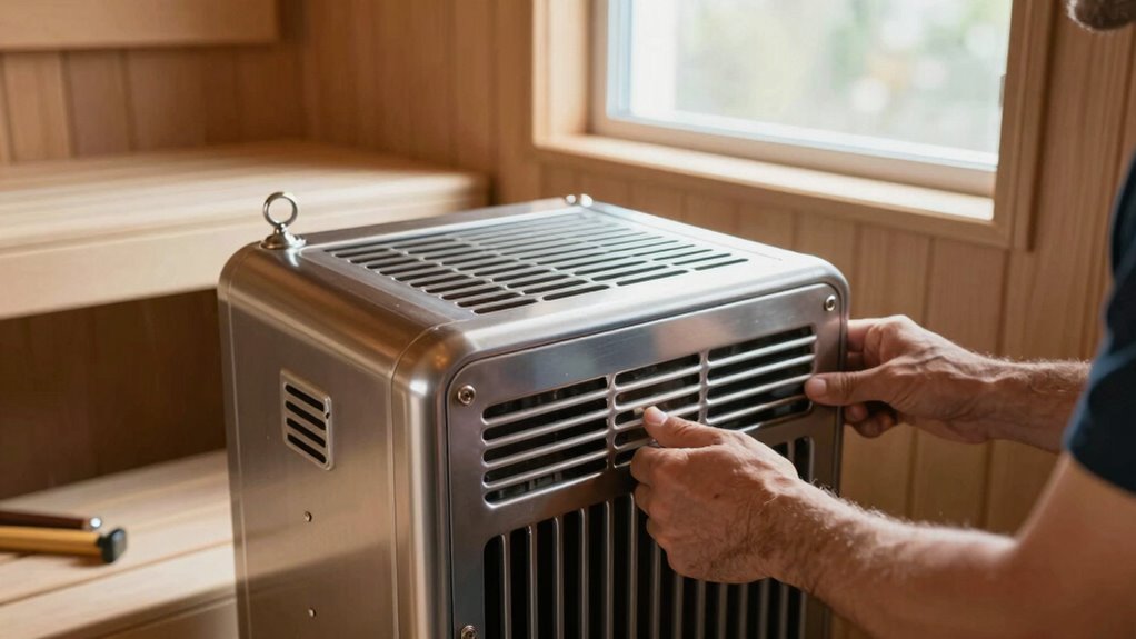 optimize sauna heater ventilation