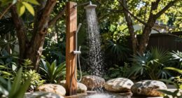 outdoor shower for contrast