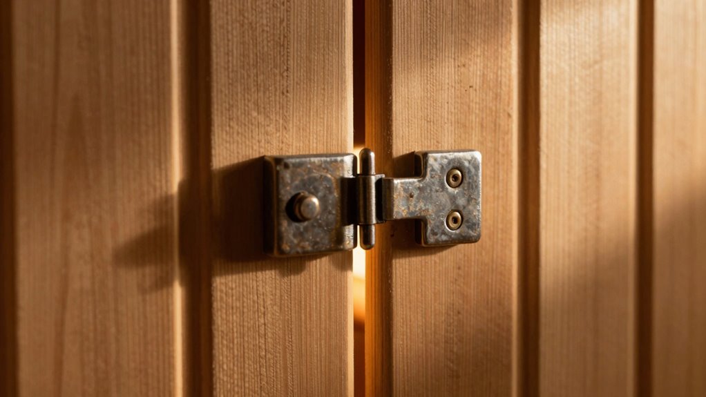 proper sauna door and ventilation