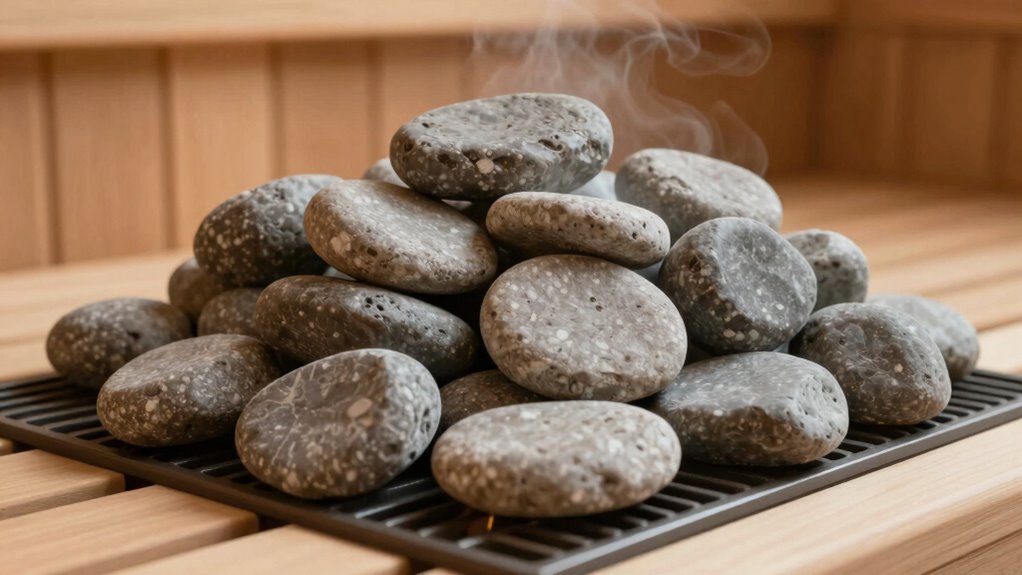 proper sauna stone placement