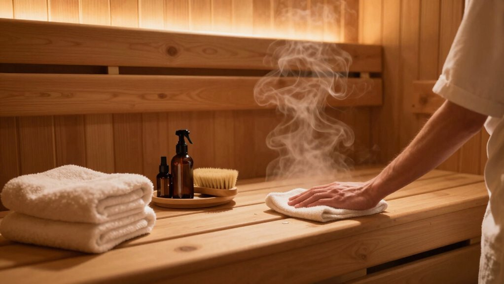 sauna cleanup and maintenance