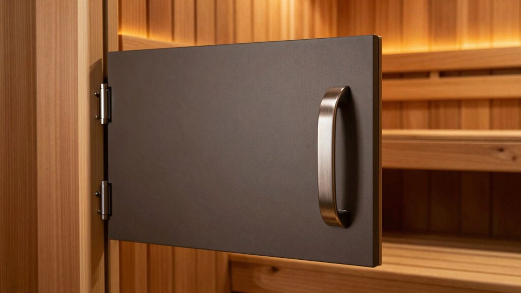 sauna door swing options
