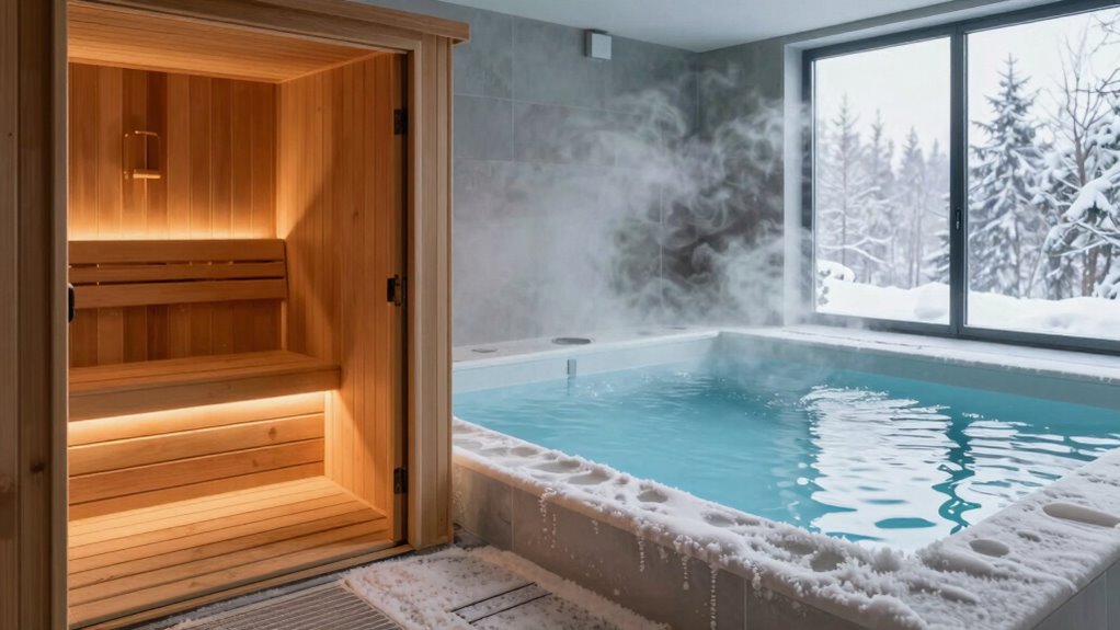 sauna first cold second