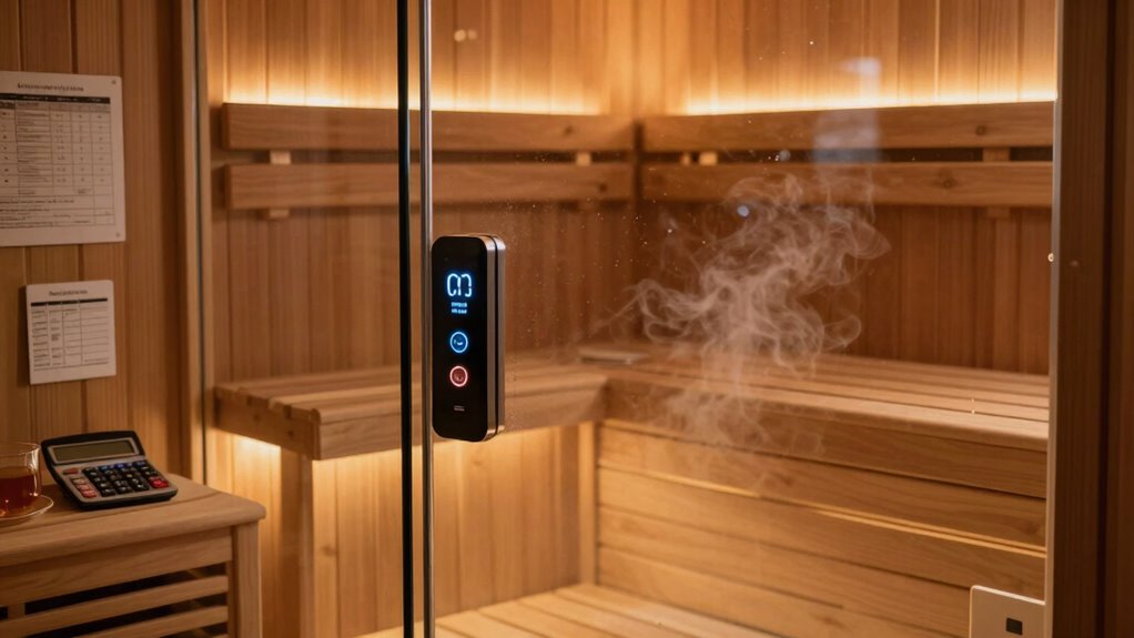 sauna power cost estimate