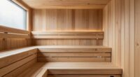 simple sleek sauna design