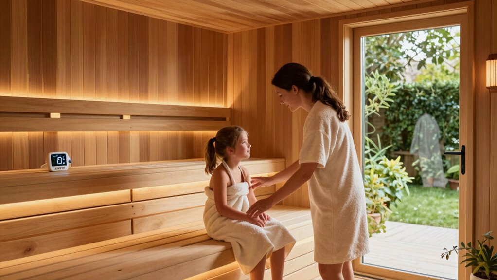 skip sauna when child unwell