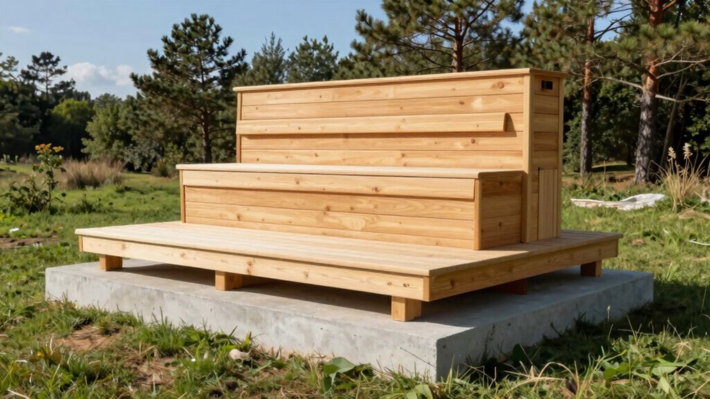 stable durable sauna foundation