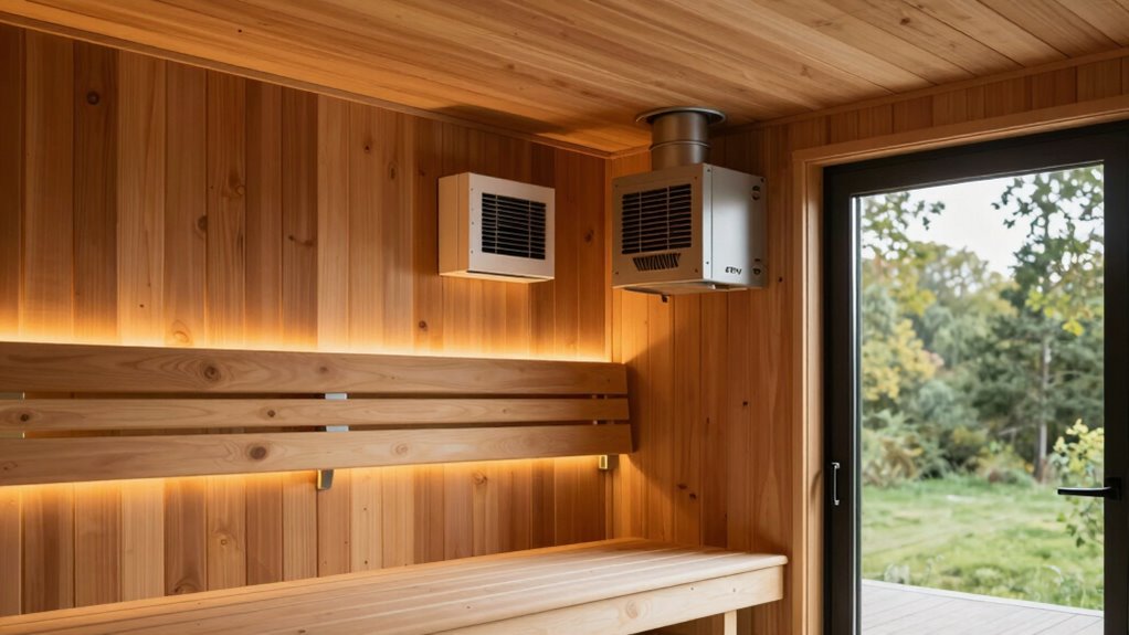 ventilation options for sauna
