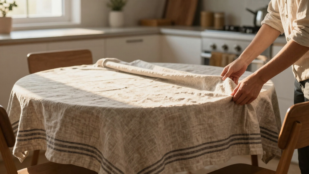 The Best Tablecloths on the Internet, Starting With a $6 Neutral Stripe