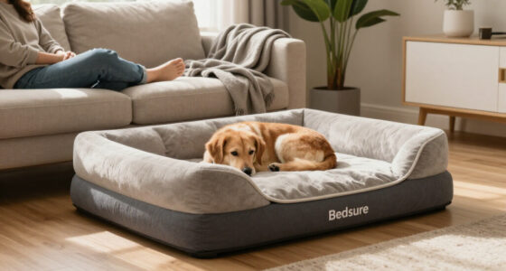 35" Bedsure Orthopedic Memory Foam Large Dog Bed W/ 3-Sided Bolster (2 Colors) $25.90 + Free S&H